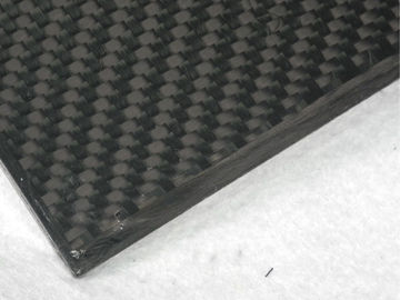 100mm * 200 mm plain 2mm carbon fiber sheet , twill ultra carbon fiber board