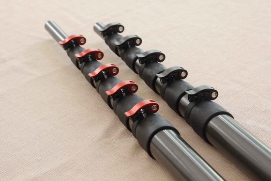Professional Carbon Fiber Telescopic Pole , Street Light 10 Meters Telescopic Pole