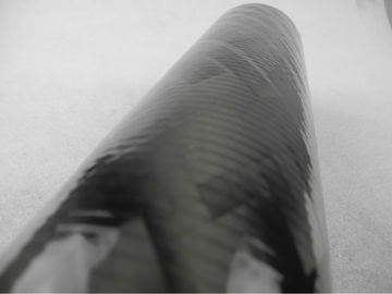 Glossy Filament Wound Carbon Fiber Tube / Pipes 50mm thickness