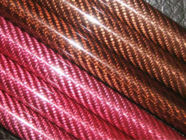 Color twill high strength Fiberglass Poles fiber tube Smooth Weave