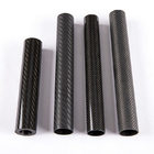 Lightweight 3K Carbon Fiber Round Tubing Strong Corrosion Resistance