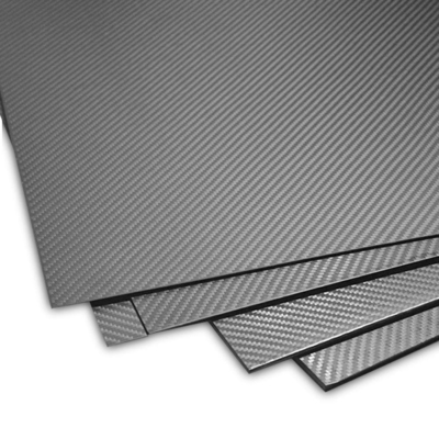 Light Weight Glossy Or Matte Surface Silver Color Carbon Fiber Plate / Sheet