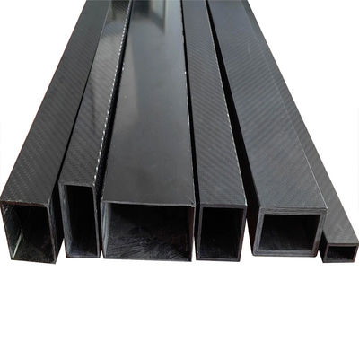 3K Full Carbon Fiber Square Tube , High Strength Length 500mm OD 10mm 15mm 20mm 22mm 25mm 30mm