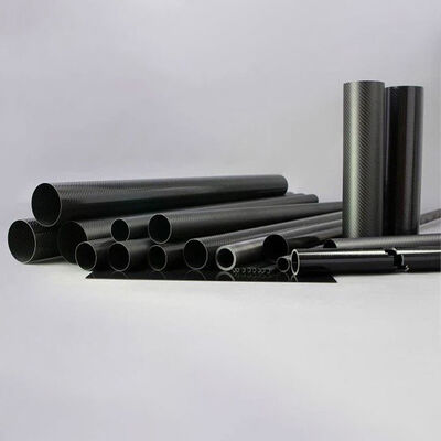 High Stiffness Round Shaped 100% 3K Roll Wrapped Carbon Fiber Tube