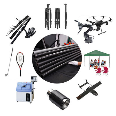 Customized 3K Carbon Fiber Telescopic Pole Adjustable Length Lightweight for High Reach Applications