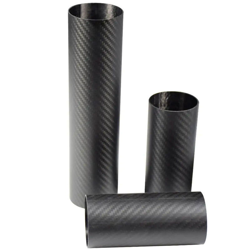 High Strength 100% 3K Carbon Fiber Tubes 28/32/50mm Durable Industrial Use