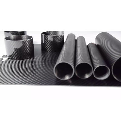 Tubos de carbono envueltos en rollo de alta resistencia 3K Plano Brillante OD 6-200mm Largo 1000mm