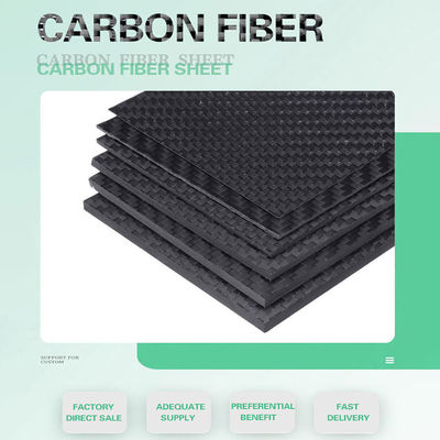 Placa de fibra de carbono CFRP para drones, alta resistencia y ligera, 0,25 mm